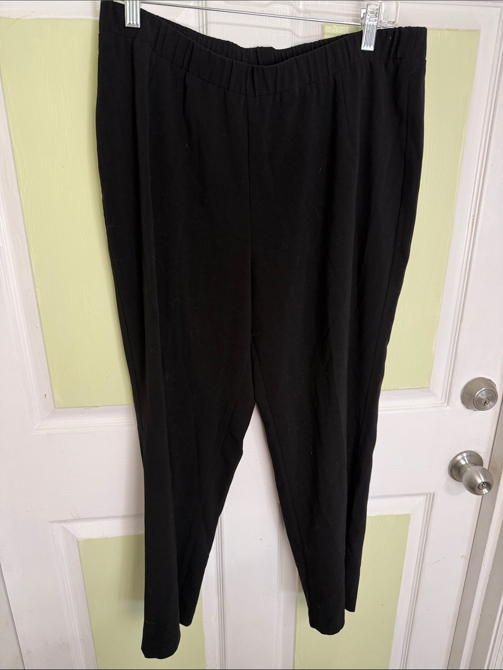 Kim Rogers Black Straight-Leg Pull-On Pants